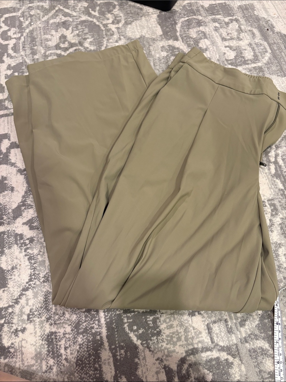 Athleta Olive Green Wide-Leg Trousers